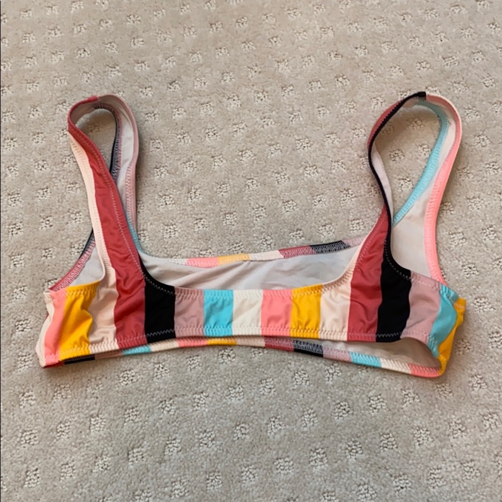 Solid & Striped Rainbow Bikini Top - image 2
